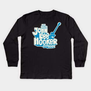 John Lee Hooker 'The Healer' Shirt - Delta Blues Collection Kids Long Sleeve T-Shirt